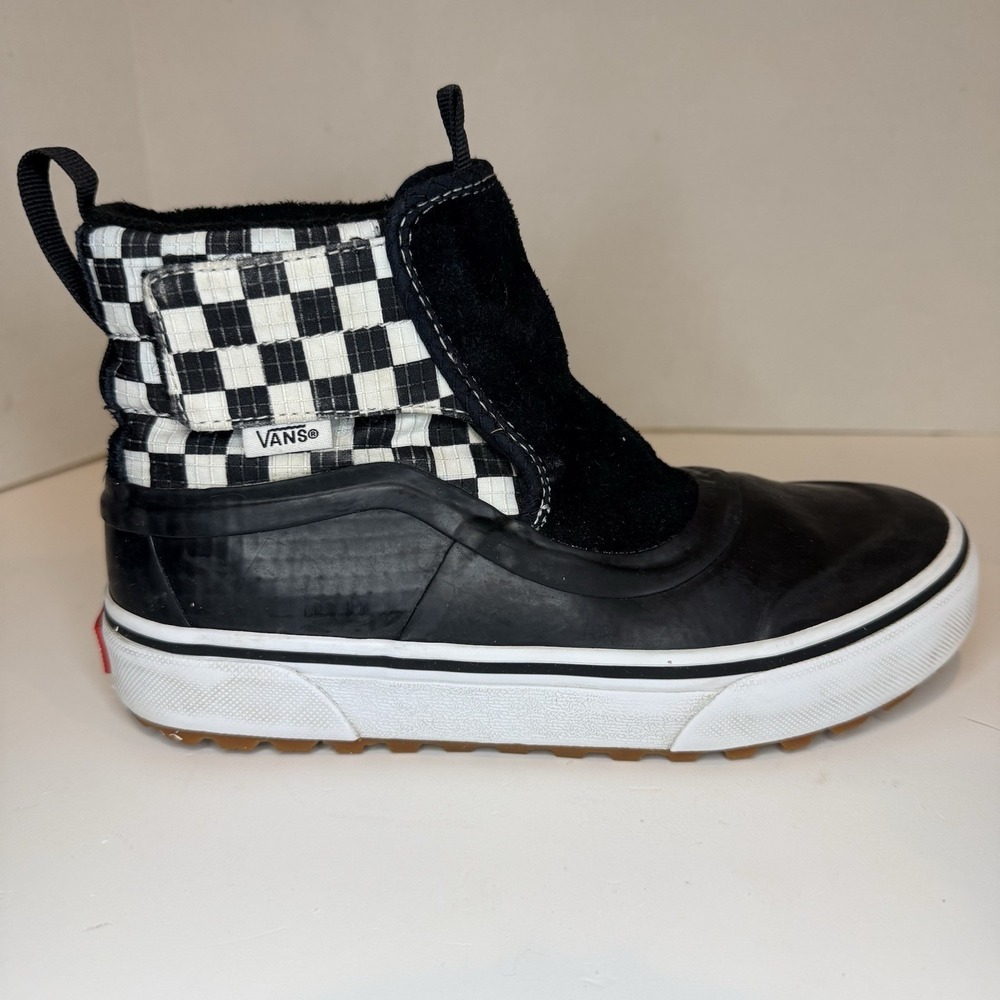 Vans Quarter Slip On Hi Terrain V MTE Black White Check Boots Kids Youth Size 3 - Picture 12 of 16